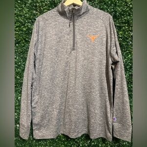TEXAS LONGHORNS Men’s 3 Quarter Zip Pullover Size Medium- Champion Brand